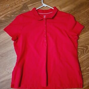 Red Croft And Barrow Classic Polo Short Sleeve Womens Shirt Xl
